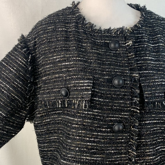 Express Black Tweed Cropped Blazer- NWT - Picture 7 of 16